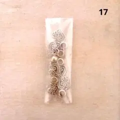 シルバーハート型メタルチャーム 6個セット