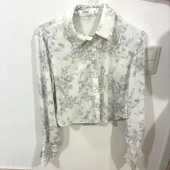SNIDEL スナイデル ボタニカル柄 シアーシャツ ブラウス F