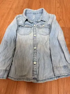 GAPライトブルーデニム長袖シャツ