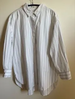 ストライプ柄 長袖シャツ chocol raffine robe