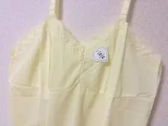 vintage 貴重なデッドストック 淡いイエロー スリップドレス ランジェリー