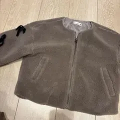 グレー フリース ボンバージャケット120