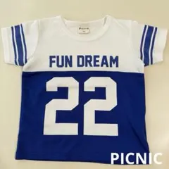 PICNIC キッズ Tシャツ 100cm ブルー ホワイトのサムネイル