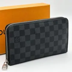 【極美品】ルイヴィトン　ダミエグラフィット　ジッピーオーガナイザー　長財布　黒