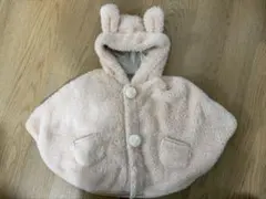 petit main フリースポンチョ Fサイズ ピンク