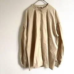 one torne ベージュ ボリュームスリーブ トップス シャツ ブラウス