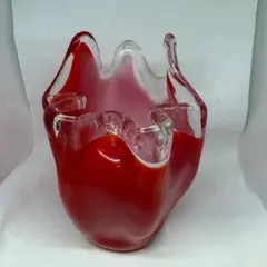 オレンジ色のフリルエッジガラスボウル 昭和レトロ - メルカリ