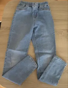 GUデニム長ズボン160cm