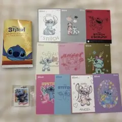 Disney リロ＆スティッチ カード、めじるしチャームセット