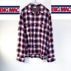 BIGMAC オンブレ チェック レーヨンシャツ シャドーチェック 開襟 高騰