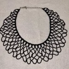 ブラックビーズレースチョーカー
