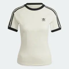 adidas ワッフルスリーストライプススリム半袖Tシャツ