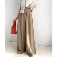 カットジョーゼットワイドラップパンツ　XL