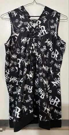 NieR CLOTHING ニーアクロージング 猫耳 ロゴプリント パーカー