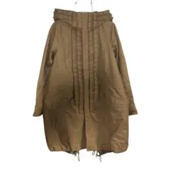 H.A.K フード付きモッズコート ベージュ系 レディース ロング丈 アウター