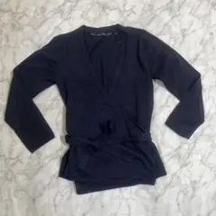 Zara ネイビー ラップカーディガン M