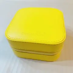 アクセサリー ケース 小物入れ ジュエリーボックス イエロー レザー 黄色