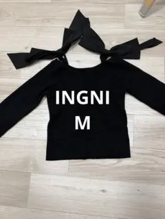 INGNI 잉 공식 리본 니트 블랙