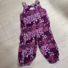 ！専用！アニエスベー コーデュロイ 花柄 パッチワーク風サロペット 2ans
