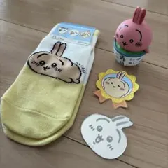 うさぎイラスト ソックス 23-25cm ミラー