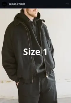 COMOLI ポストワークツイル キャップショルダージャケット サイズ1