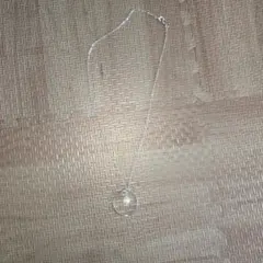 シルバー 円形パールペンダント ネックレス