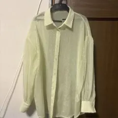 【美品】Linoluce リノルーセ シアーシャツ ミントグリーン Mサイズ