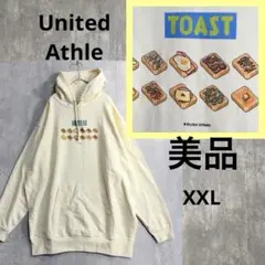 ♪美品　ユナイテッドアスレ　白系　プルオーバー　パーカー　トースト　パン　春秋冬のサムネイル