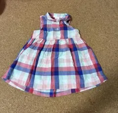 H&M チェック柄 ノースリーブワンピース