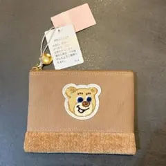 新品 ラブラリーバイフェイラー オールドテディ ワッペンポーチ ベージュ