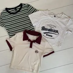 レディースSHEINシーイン半袖ミニ丈Tシャツ XSサイズ3点セット