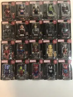 【2021版　マーベル　ハッピーくじ】ベアブリック賞　1〜20コンプセット