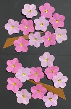 お花20枚＋枝2本　春の壁面飾り　入園式　卒園式