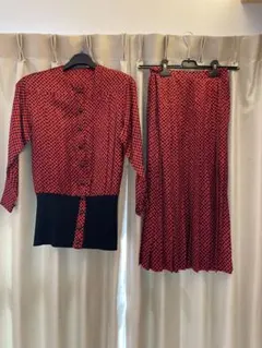 お値下げ中‼️クリスチャンディオール　ヴィンテージ　シルクセットアップドレス