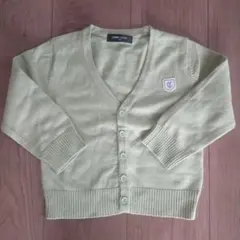 キッズ　カーディガン　コムサイズム　長袖　90　子供　グリーン　緑　ニット