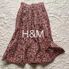 H&M フラワープリント フレアスカート