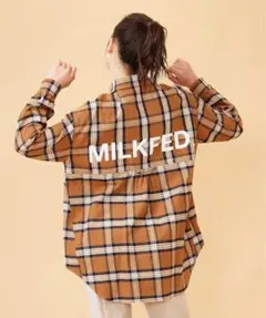 MILKFED.　BACK LOGO PLAID SHIRT MILKFED.のサムネイル