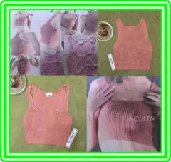 素敵★ショート丈★ニット★タンクトップ★チクチクしない★ボディフィット★CC62