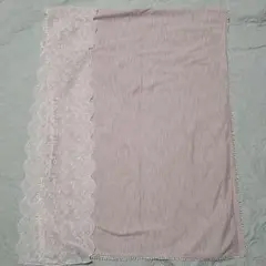 ナチュラル◇ベージュフラワーレース　ストール