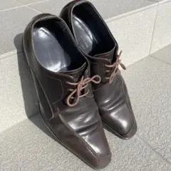 ダークブラウン レザー フォーマルシューズ