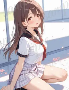 b560 かわいい イラスト アニメ A4ポスター