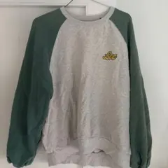 Lee ラグランスリーブ スウェット グレー/グリーン