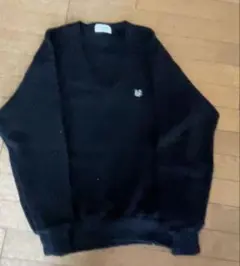 【希少/80s-90s】オールドクロコダイル Vネックニット セーター Lサイズ