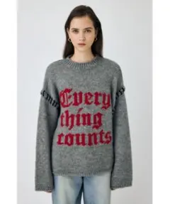 moussy ニット グレー フリーサイズ