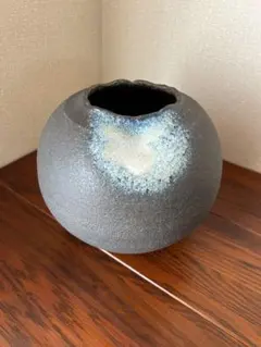 信楽焼　花器　壺　高さ約22㎝×直径約24㎝