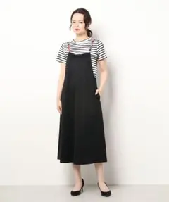 BLUE LABELクレストブリッジバックレースアップ キャミワンピースのサムネイル