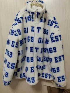 GAP フリースジャケット ホワイト/ブルー 1969 XL