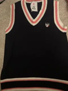 Jun Ropa ネイビー Vネックベスト