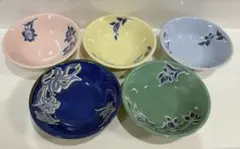 桂由美　小皿　5枚セット　カラフルのサムネイル