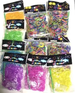 レインボールームで使えるルームバンド ゴム　10袋 合計 約4200個